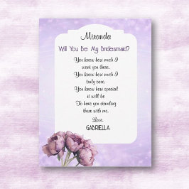 BOHO Elegans! Vill du vara min brudtjänsteflicka-k Inbjudningar