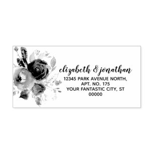 Boho elegant blom- bröllopreturadress stämpel