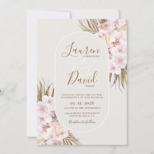 Boho Elegant bröllop-inbjudan Inbjudningar