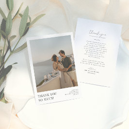 Boho Elegant Calligraphy Ampersand Photo Bröllop Tack Kort