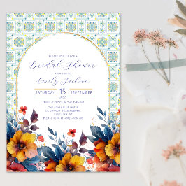 Boho Elegant Mediterranean Blommigt Inbjudningar