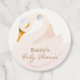 Boho Elegant Princess Svan Baby Shower Gåvor Etiketter