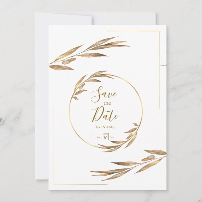 Boho Elegant Rustic Blommigt bröllopsinbjudan Inbjudningar (Framsida)