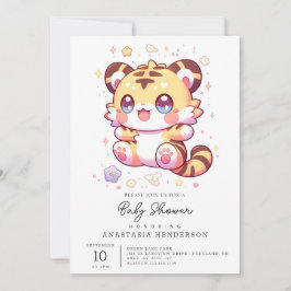 Boho Elegant Tiger Baby Shower Inbjudningar