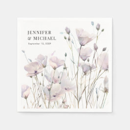 Boho Elegant WildblommBröllop Pappersservett