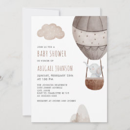 Boho Elephant Baby Shower Inbjudningar