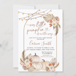 Boho en liten Pumpkin är på väg att visa sig vara  Inbjudningar