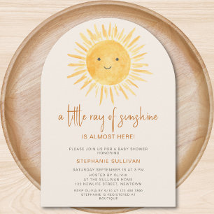 Boho En Liten Solstråle Baby Shower Båge Inbjudningar