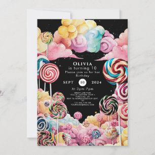 Boho Enchanted Candyland Birthday Inbjudningar
