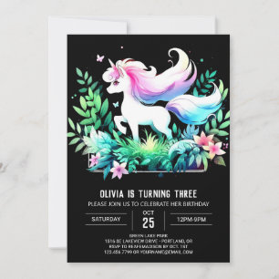Boho Enchanted Horse Birthday Inbjudningar
