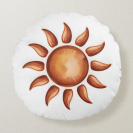 Boho-estetisk regnbågsfest rund kudde