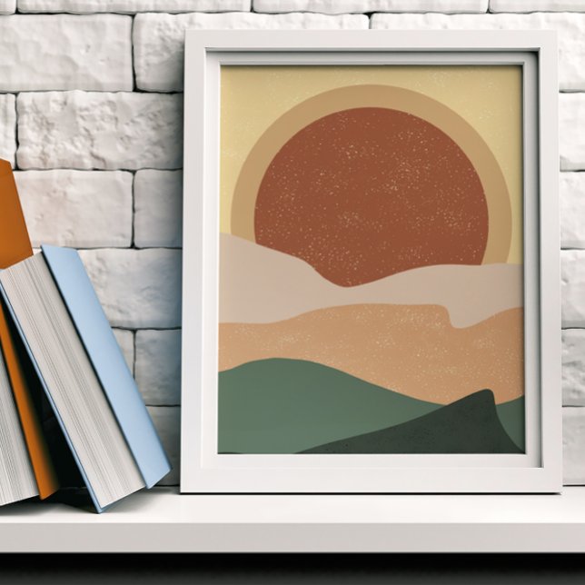 Boho-estetisk solnedgång modern konst poster (Skapare uppladdad)