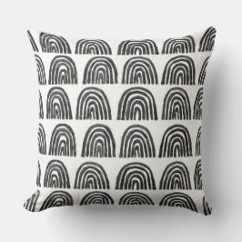 Boho Ethnic Black & White Dekorativ kudde