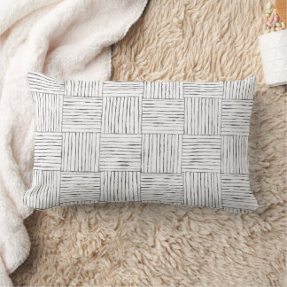 Boho Ethnic Black & White Throw Doubleside Pillow Lumbarkudde