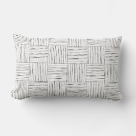Boho Ethnic Black & White Throw Doubleside Pillow Lumbarkudde