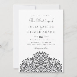 Boho Ethnic Botanical Accent Wedding Inbjudningar