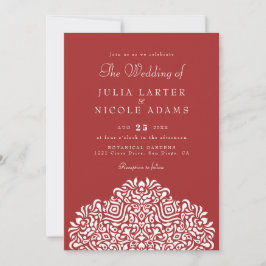 Boho Ethnic Botanical Accent Wedding Inbjudningar
