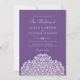 Boho Ethnic Botanical Accent Wedding Inbjudningar