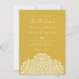 Boho Ethnic Botanical Accent Wedding Inbjudningar