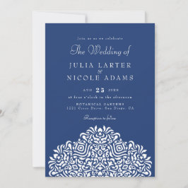 Boho Ethnic Botanical Accent Wedding Inbjudningar