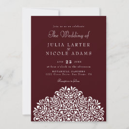 Boho Ethnic Botanical Accent Wedding Inbjudningar