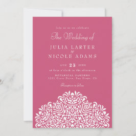 Boho Ethnic Botanical Accent Wedding Inbjudningar