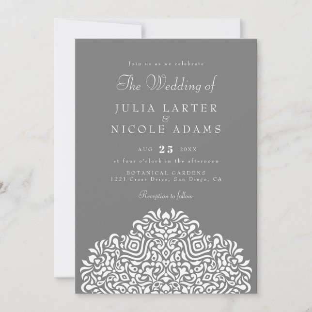 Boho Ethnic Botanical Accent Wedding Inbjudningar (Framsida)