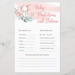 Boho Eucalyptus Baby Predence and Advice-spel