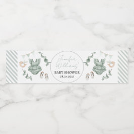 Boho eucalyptus Flickbabydusch flaska-etiketter Vattenflaskor Etikett