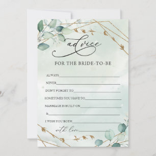 Boho Eucalyptus Greenery Foliage Faux Guld Ram Rådkort