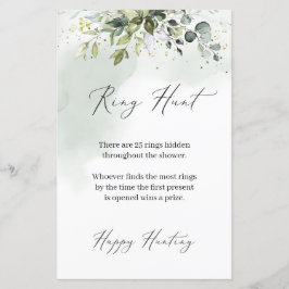 Boho Eucalyptus greenery foliage Ring Hunt-vilt