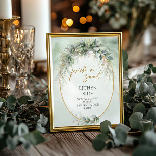 Boho eucalyptus greenery Plocka a Seat endera sida Poster