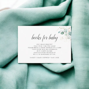 Boho Eucalyptus Löv Bokar for Baby Shower Tilläggskort