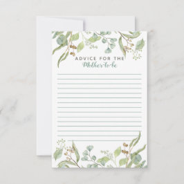 BOHO Eucalyptus Löv Foliage Watercolor Greenery Rådkort