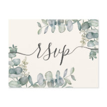 Boho Eucalyptus Salvia Grön & Beige RSVP