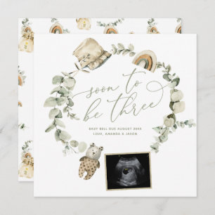 Boho Eucalyptus Three Ultrasound Gravid Reveal Meddelande