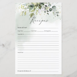 Boho Eukalyptus grönska bladguld recept spel