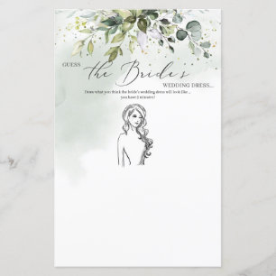 Boho eukalyptusblad Gissa brudens klänning
