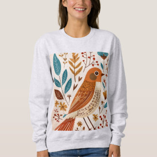Boho Fågel Blommig Natur T-Shirt