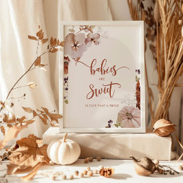 Boho fall arch spädbarn är söt poster