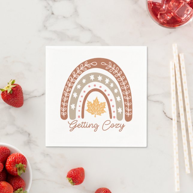 Boho Fall Autumn-citat Pappersservett (Insitu)