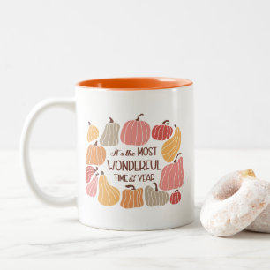 Boho Fall Autumn-citat Två-Tonad Mugg