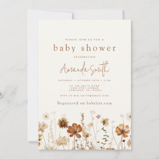 Boho Fall Baby Shower-inbjudan Inbjudningar