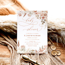 Boho Fall Blommigt Baby Shower