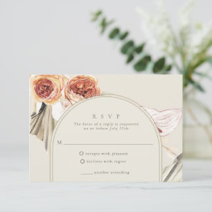 Boho Fall Blommigt Bröllop OSA Kort