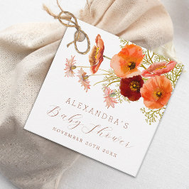 Boho Fall Blommigt Kön Neutral Baby Shower Anpassn Gåvor Etiketter