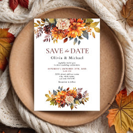 Boho Fall Blommigt Rustic Flowers Bröllop Inbjudningar