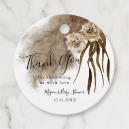 Boho Fall Botanicals Baby Shower Gåvor Etiketter