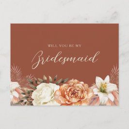 Boho Fall Bridesmaid Frieri kort