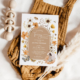 Boho Fall Fairy WildblomBaby Shower Inbjudningar
